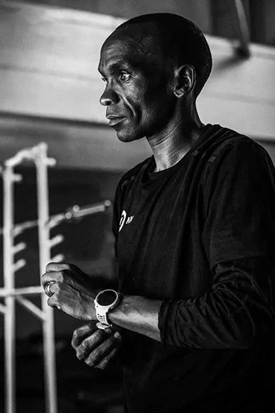 Eliud Kipchoge with Coros watch