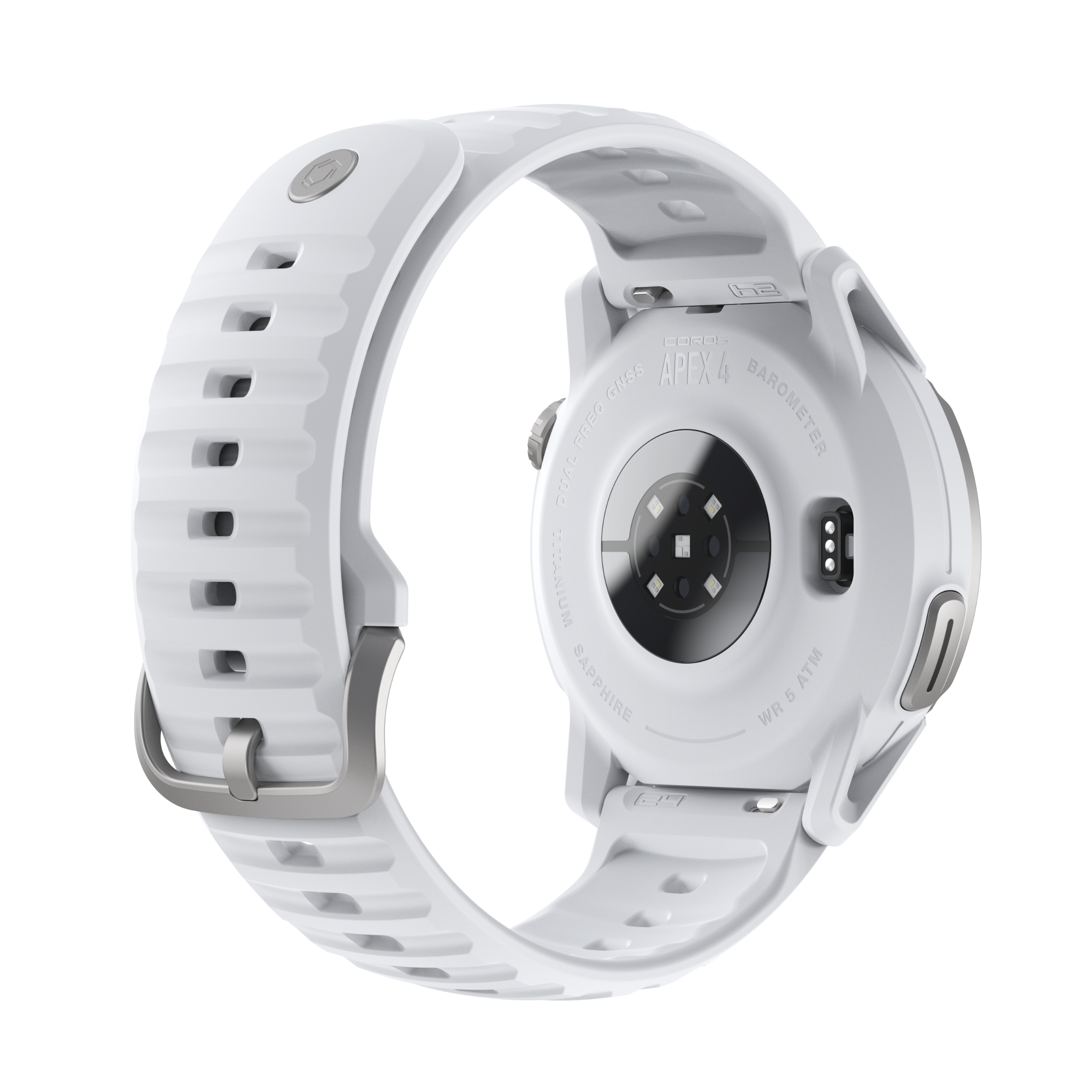 White smartwatch on a white background