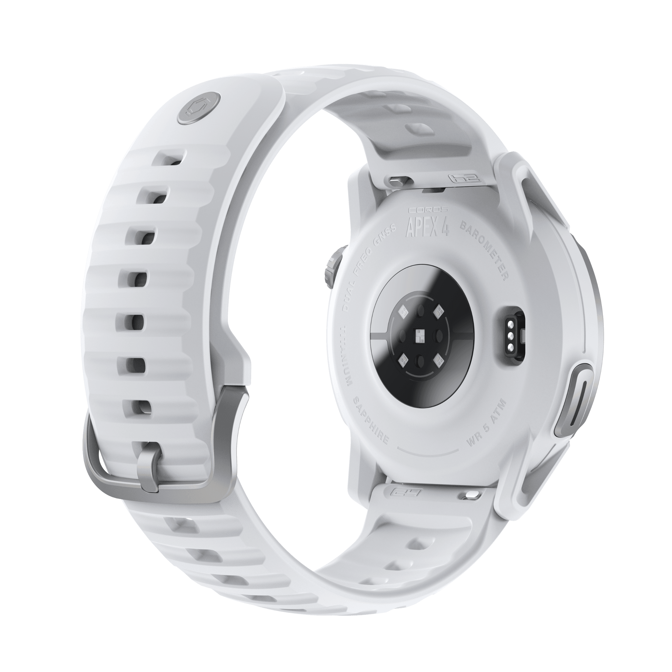 White smartwatch on a white background