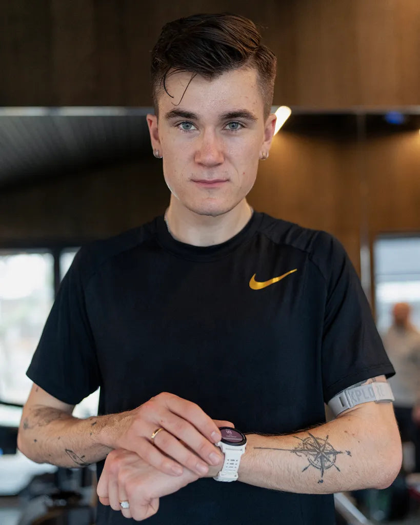 Jakob Ingebrigtsen with COROS Pace Pro and Heart Rate monitor