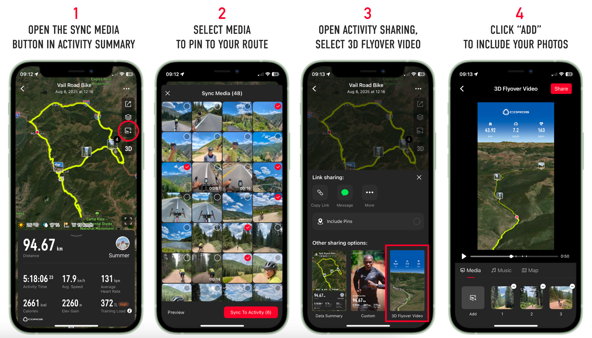 COROS How to Create Your 3D Flyover Video 