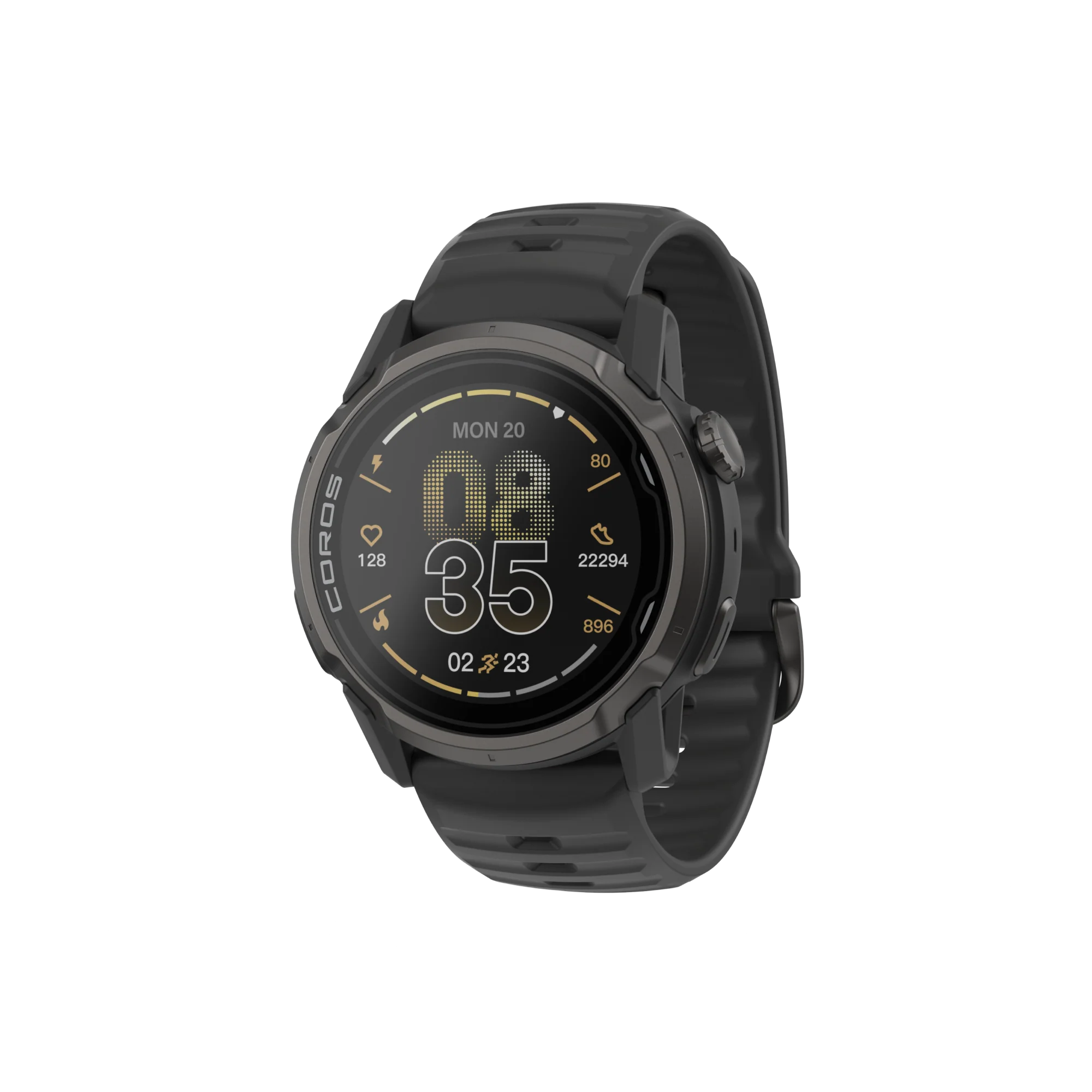 Black COROS APEX 4 smartwatch for trail running and mountains 